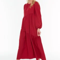 TRENDYOL MODEST Kleid - Bordeaux - A-Linie Damen Kleider 262709478