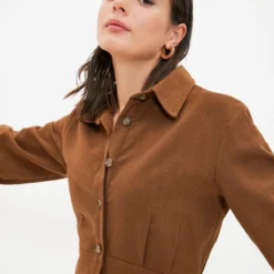 Trendyol Collection Kleid - Braun - Blusenkleid Damen Kleider 148290797 -Deutschland Lady Echt Verkaufs-Shop 2 org zoom 301