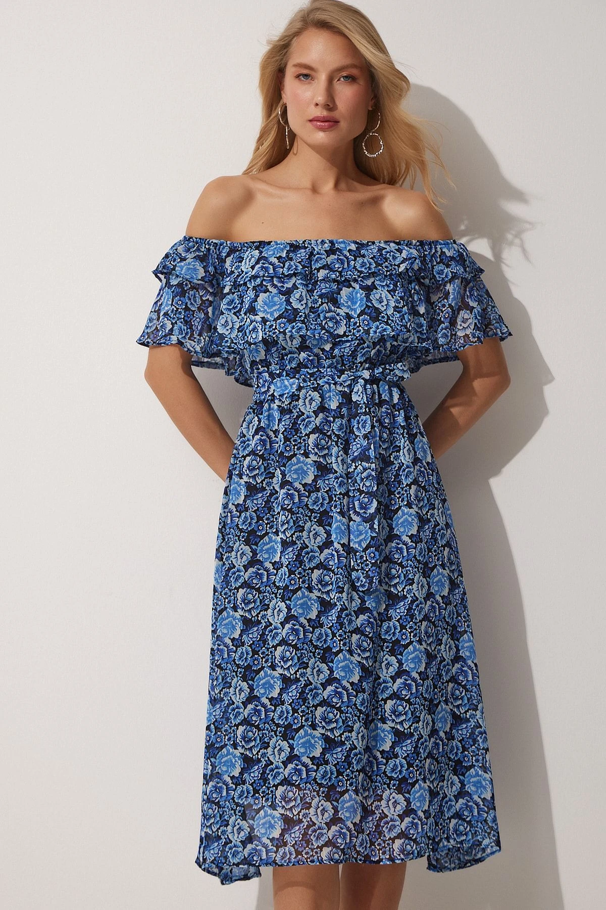 Happiness İstanbul Kleid - Blau - A-Linie Damen Kleider 690989135 3 Happiness İstanbul Kleid - Blau - A-Linie Damen Kleider 690989135