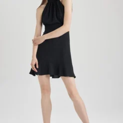 Defacto Kleid - Schwarz - A-Linie Damen Kleider 692054386 -Deutschland Lady Echt Verkaufs-Shop 2 org zoom 531