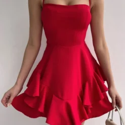 Bayansepeti Kleid - Rot - A-Linie Damen Bekleidung 251092552 -Deutschland Lady Echt Verkaufs-Shop 2 org zoom 532