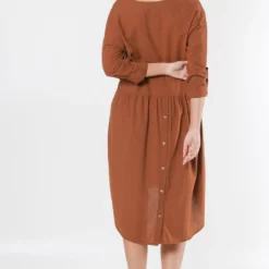 Chiccy Kleid - Braun - A-Linie Damen Kleider 645209017 -Deutschland Lady Echt Verkaufs-Shop 2 org zoom 566