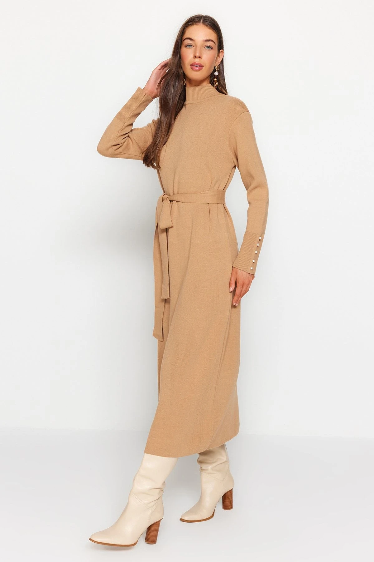 TRENDYOL MODEST Kleid - Beige - Shift 4 TRENDYOL MODEST Kleid - Beige - Shift – Bild 2