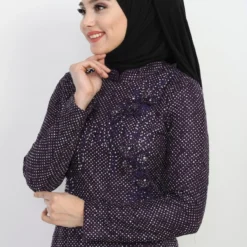 Modamihram Kleid - Lila - A-Linie -Deutschland Lady Echt Verkaufs-Shop 2 org zoom 603