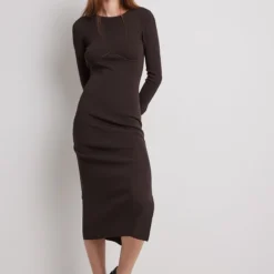 NA-KD Kleid - Braun - Asymmetrisch Damen Kleider 729451523 -Deutschland Lady Echt Verkaufs-Shop 2 org zoom 61