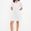 Trendyol Collection Kleid - Weiß - Skater Damen Kleider 211904522