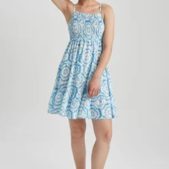 Defacto Kleid - Blau - A-Linie Damen Kleider 734620722 -Deutschland Lady Echt Verkaufs-Shop 2 org zoom 685