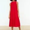 Trendyol Collection Kleid - Rot - A-Linie Damen Kleider 183444843 -Deutschland Lady Echt Verkaufs-Shop 2 org zoom 708
