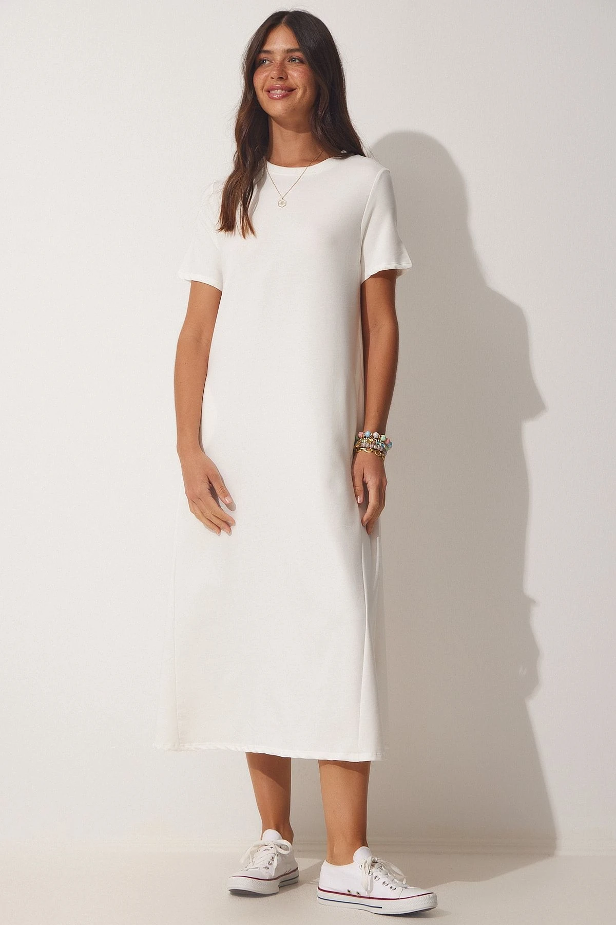 Happiness İstanbul Kleid - Ecru - A-Linie Damen Kleider 727835364 3 Happiness İstanbul Kleid - Ecru - A-Linie Damen Kleider 727835364