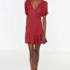 Trendyol Collection Kleid - Bordeaux - A-Linie Damen Kleider 190037930