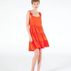 PAULMARK Kleid - Orange - A-Linie Damen Kleider 746696536 -Deutschland Lady Echt Verkaufs-Shop 2 org zoom 782