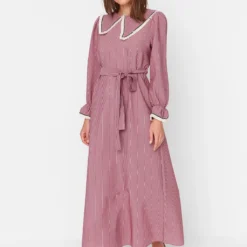 TRENDYOL MODEST Kleid - Bordeaux - A-Linie Damen Kleider 301710660