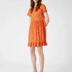 Koton Kleid - Orange - Gerüschter Saum Damen Kleider 237348585 -Deutschland Lady Echt Verkaufs-Shop 2 org zoom 794