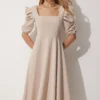 Happiness İstanbul Kleid - Beige - A-Linie Damen Kleider 678334238 -Deutschland Lady Echt Verkaufs-Shop 2 org zoom 800