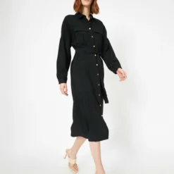 Koton Kleid - Schwarz - Blusenkleid Damen Kleider 36903222 -Deutschland Lady Echt Verkaufs-Shop 2 org zoom 823