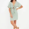 Trendyol Collection Kleid - Grün - A-Linie Damen Kleider 203150416 -Deutschland Lady Echt Verkaufs-Shop 2 org zoom 843