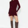 Trendyol Collection Kleid - Bordeaux - Bodycon Damen Kleider 641216199 -Deutschland Lady Echt Verkaufs-Shop 2 org zoom 863