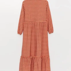 LC Waikiki Kleid - Orange - Gerüschter Saum Damen Kleider 701143194 -Deutschland Lady Echt Verkaufs-Shop 2 org zoom 896