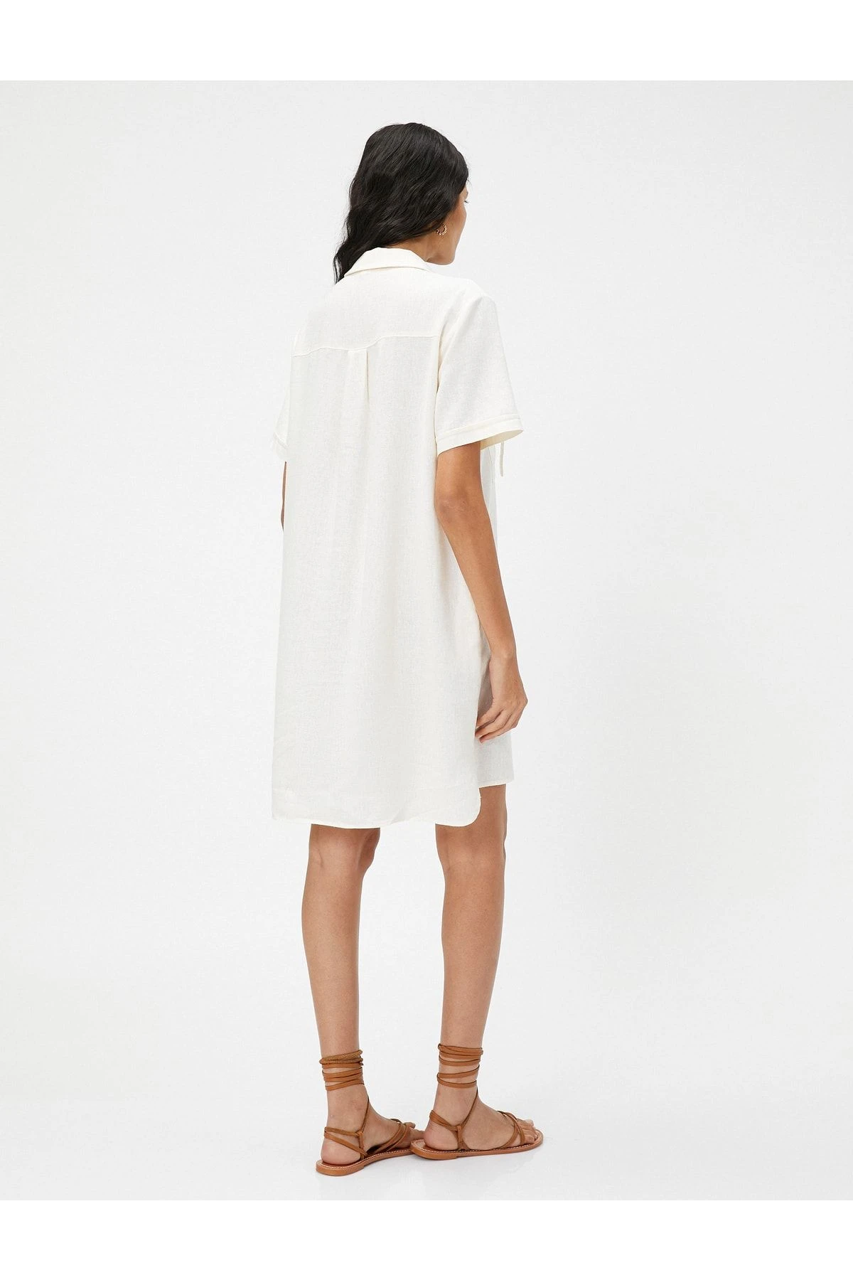 Koton Kleid - Ecru - Blusenkleid 4 Koton Kleid - Ecru - Blusenkleid – Bild 2