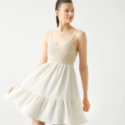 Koton Kleid - Beige - A-Linie Damen Kleider 740522932 -Deutschland Lady Echt Verkaufs-Shop 2 org zoom 946