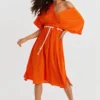 Cool & Sexy Kleid - Orange - Skater