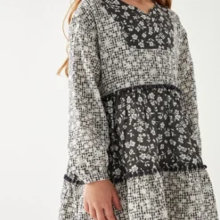 Tyess Kleid - Grau - A-Linie Kinder Kleider 332339532 -Deutschland Lady Echt Verkaufs-Shop 3 org zoom 1029