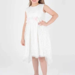 Ahenk Kids Kleid - Weiß - A-Linie -Deutschland Lady Echt Verkaufs-Shop 3 org zoom 1046