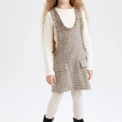 Defacto Kleid - Grau - A-Linie Kinder Kleider 366906212 -Deutschland Lady Echt Verkaufs-Shop 3 org zoom 1078