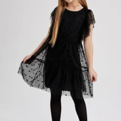 Defacto Kleid - Schwarz - A-Linie Kinder Kleider 586598888 -Deutschland Lady Echt Verkaufs-Shop 3 org zoom 1139