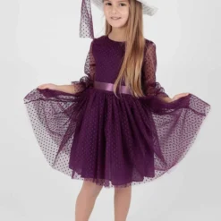 Ahenk Kids Kleid - Lila - Smock-Kleid Kinder Kleider 640319536 -Deutschland Lady Echt Verkaufs-Shop 3 org zoom 1179