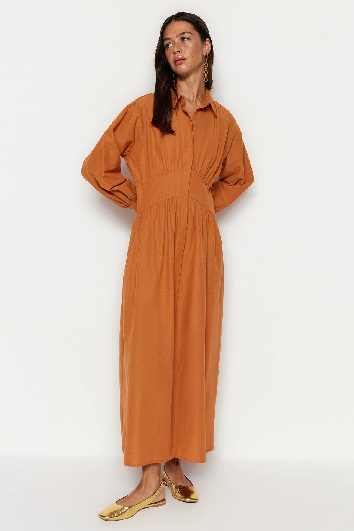 TRENDYOL MODEST Kleid - Orange - Basic 4 TRENDYOL MODEST Kleid - Orange - Basic – Bild 2