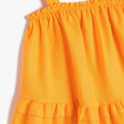 Koton Kleid - Orange - A-Linie Kinder Kleider 711647602 -Deutschland Lady Echt Verkaufs-Shop 3 org zoom 1194