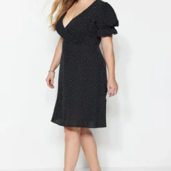 Trendyol Curve Große Größen In Kleid - Schwarz - A-Linie Damen Kleider 368766115 -Deutschland Lady Echt Verkaufs-Shop 3 org zoom 126