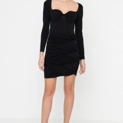 Trendyol Collection Kleid - Schwarz - Bodycon Damen Kleider 319284206 -Deutschland Lady Echt Verkaufs-Shop 3 org zoom 145