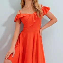 Trend Alaçatı Stili Kleid - Orange - A-Linie Damen Kleider 297849371 -Deutschland Lady Echt Verkaufs-Shop 3 org zoom 156