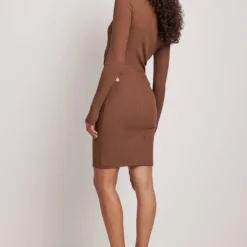 NA-KD Kleid - Braun - Bodycon Damen Kleider 686944690 -Deutschland Lady Echt Verkaufs-Shop 3 org zoom 167