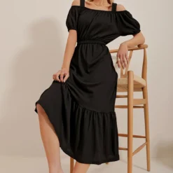 Trend Alaçatı Stili Kleid - Schwarz - A-Linie Damen Kleider 704795593 -Deutschland Lady Echt Verkaufs-Shop 3 org zoom 172