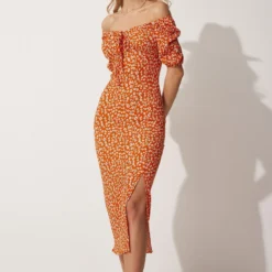 Happiness İstanbul Kleid - Orange - Shift -Deutschland Lady Echt Verkaufs-Shop 3 org zoom 179