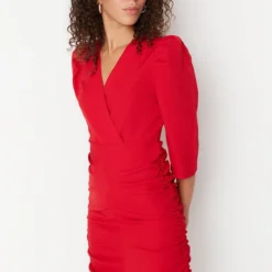 Trendyol Collection Kleid - Rot - Bodycon Damen Kleider 322562372 -Deutschland Lady Echt Verkaufs-Shop 3 org zoom 202