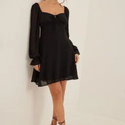 NA-KD Kleid - Schwarz - Basic Damen Kleider 729445840 -Deutschland Lady Echt Verkaufs-Shop 3 org zoom 212