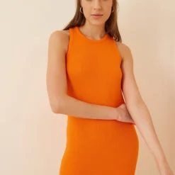 Happiness İstanbul Kleid - Orange - Bodycon Damen Kleider 268498523 -Deutschland Lady Echt Verkaufs-Shop 3 org zoom 220