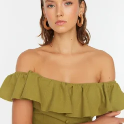 Trendyol Collection Kleid - Grün - Bodycon Damen Kleider 238945115 6 Trendyol Collection Kleid - Grün - Bodycon Damen Kleider 238945115 -Deutschland Lady Echt Verkaufs-Shop 3 org zoom 225