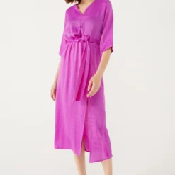 PAULMARK Kleid - Lila - Wickelschnitt Damen Kleider 746698631 -Deutschland Lady Echt Verkaufs-Shop 3 org zoom 301