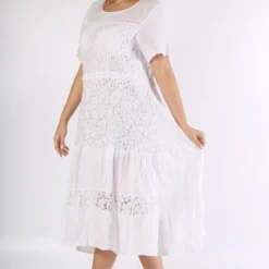 Chiccy Kleid - Weiß - A-Linie Damen Kleider 682220182 -Deutschland Lady Echt Verkaufs-Shop 3 org zoom 305