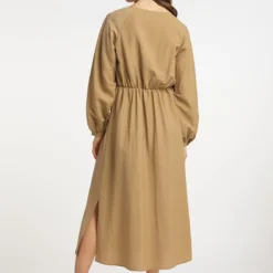 USHA Kleid - Braun - Basic Damen Kleider 672343464 -Deutschland Lady Echt Verkaufs-Shop 3 org zoom 312