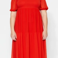 Trendyol Curve Große Größen In Kleid - Rot - A-Linie Damen Kleider 381980063 -Deutschland Lady Echt Verkaufs-Shop 3 org zoom 318