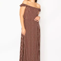 Şans Große Größen In Kleid - Braun - Basic Damen Kleider 176246053 -Deutschland Lady Echt Verkaufs-Shop 3 org zoom 324