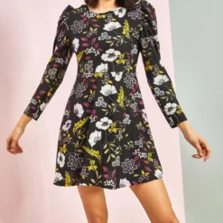 Bianco Lucci Kleid - Schwarz - A-Linie Damen Kleider 261692970 -Deutschland Lady Echt Verkaufs-Shop 3 org zoom 340