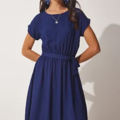 Happiness İstanbul Kleid - Dunkelblau - A-Linie -Deutschland Lady Echt Verkaufs-Shop 3 org zoom 342