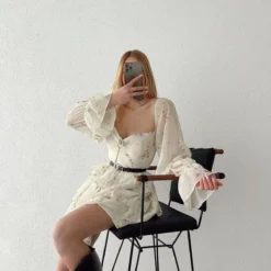 SONREİR Kleid - Gelb - A-Linie Damen Bekleidung 748290493 -Deutschland Lady Echt Verkaufs-Shop 3 org zoom 348